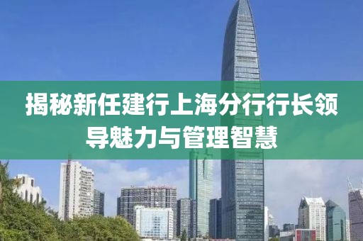 揭秘新任建行上海分行行長領導魅力與管理智慧
