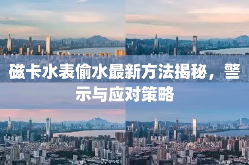 磁卡水表偷水最新方法揭秘，警示與應(yīng)對(duì)策略