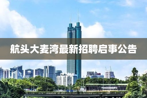 航頭大麥灣最新招聘啟事公告