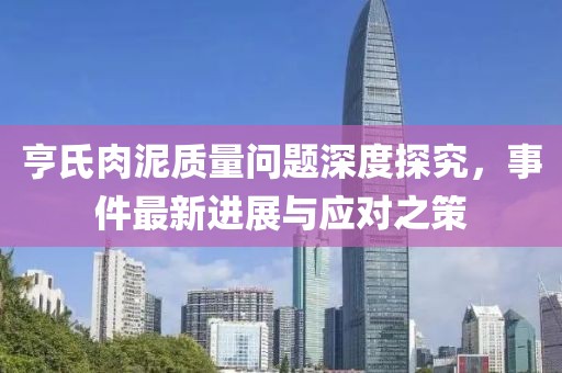 亨氏肉泥質(zhì)量問題深度探究，事件最新進(jìn)展與應(yīng)對之策