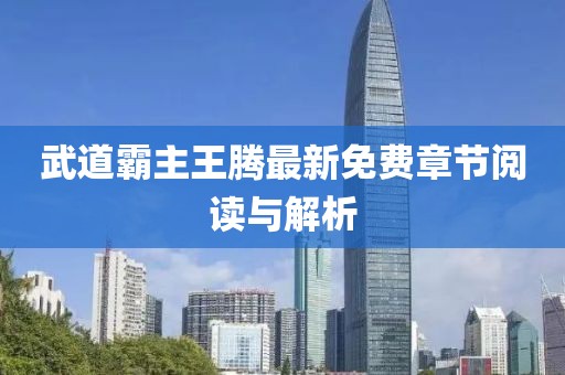 武道霸主王騰最新免費章節(jié)閱讀與解析