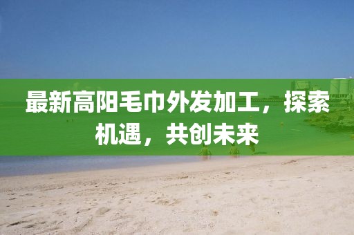 最新高陽毛巾外發(fā)加工，探索機(jī)遇，共創(chuàng)未來