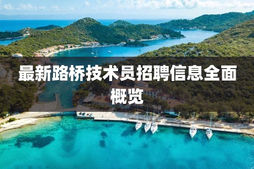 最新路橋技術(shù)員招聘信息全面概覽