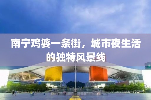 南寧雞婆一條街，城市夜生活的獨(dú)特風(fēng)景線