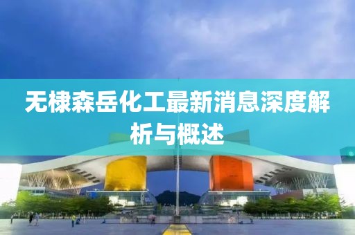 無棣森岳化工最新消息深度解析與概述