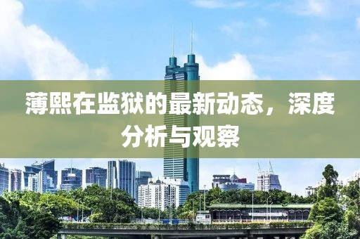 薄熙在監(jiān)獄的最新動態(tài)，深度分析與觀察