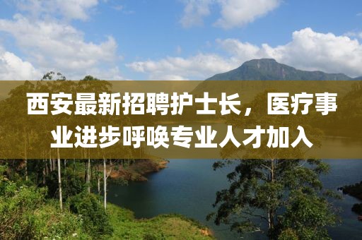 西安最新招聘護(hù)士長(zhǎng)，醫(yī)療事業(yè)進(jìn)步呼喚專業(yè)人才加入