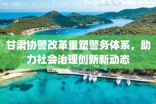 甘肅協(xié)警改革重塑警務(wù)體系，助力社會治理創(chuàng)新新動態(tài)
